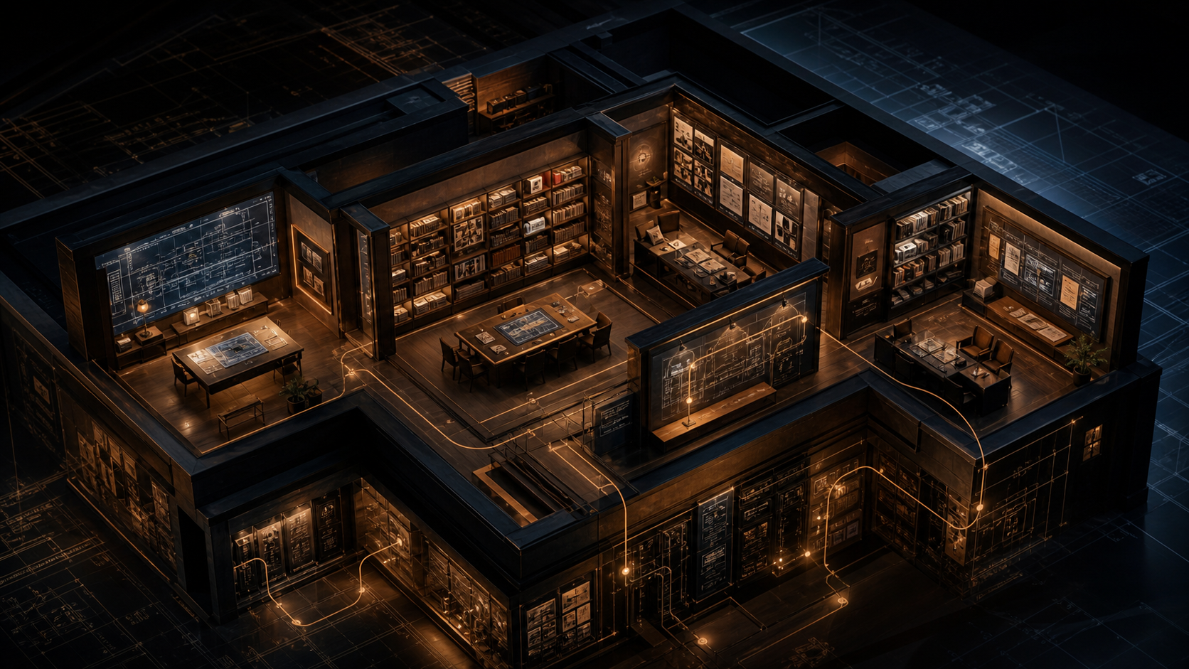 Cinematic Digital Home content rooms with proof, resources and buyer education spaces